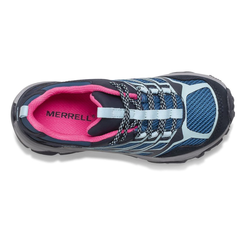 Basket Merrell Moab FST Low Waterproof Bleu/Noir Enfant | N.S.LTHB